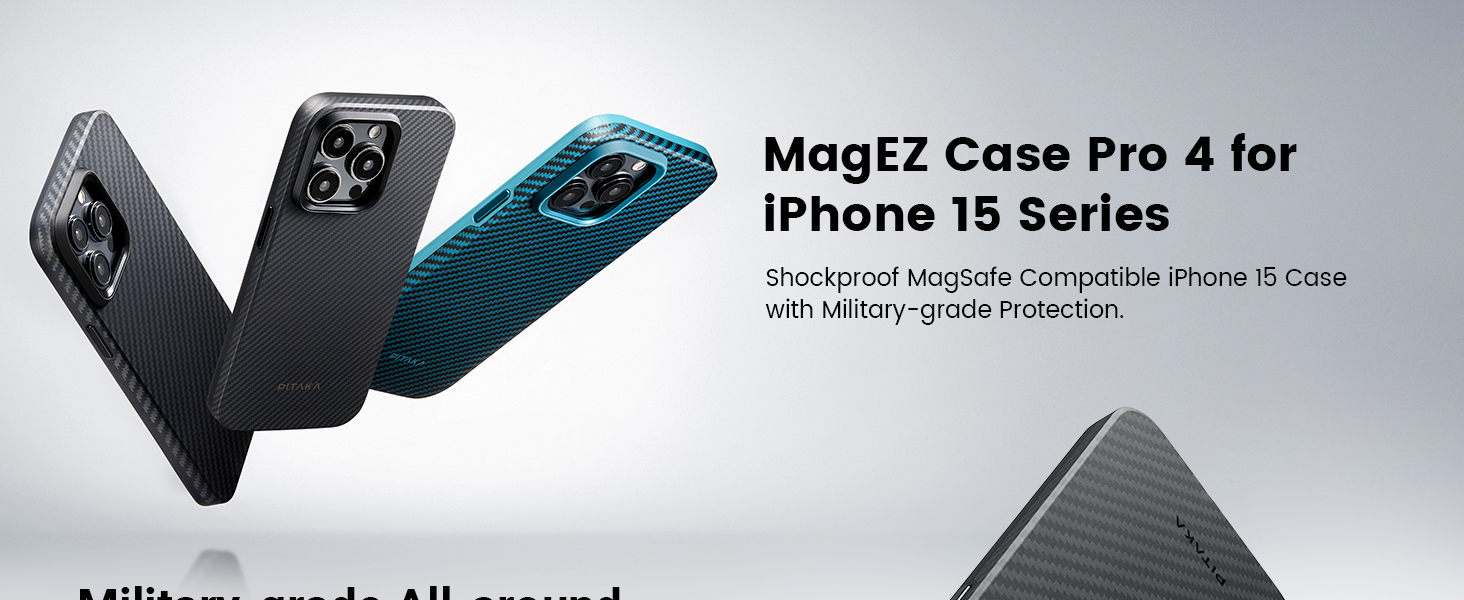 Pitaka MagEZ Case Pro 4 for iPhone15 Pro Max 1500D